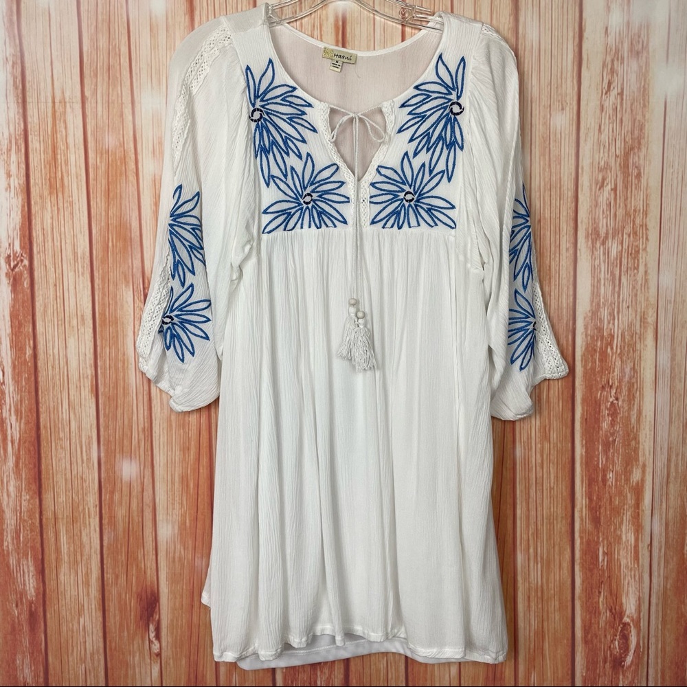 Haani Lace and Embroidered Tunic Dress (M)